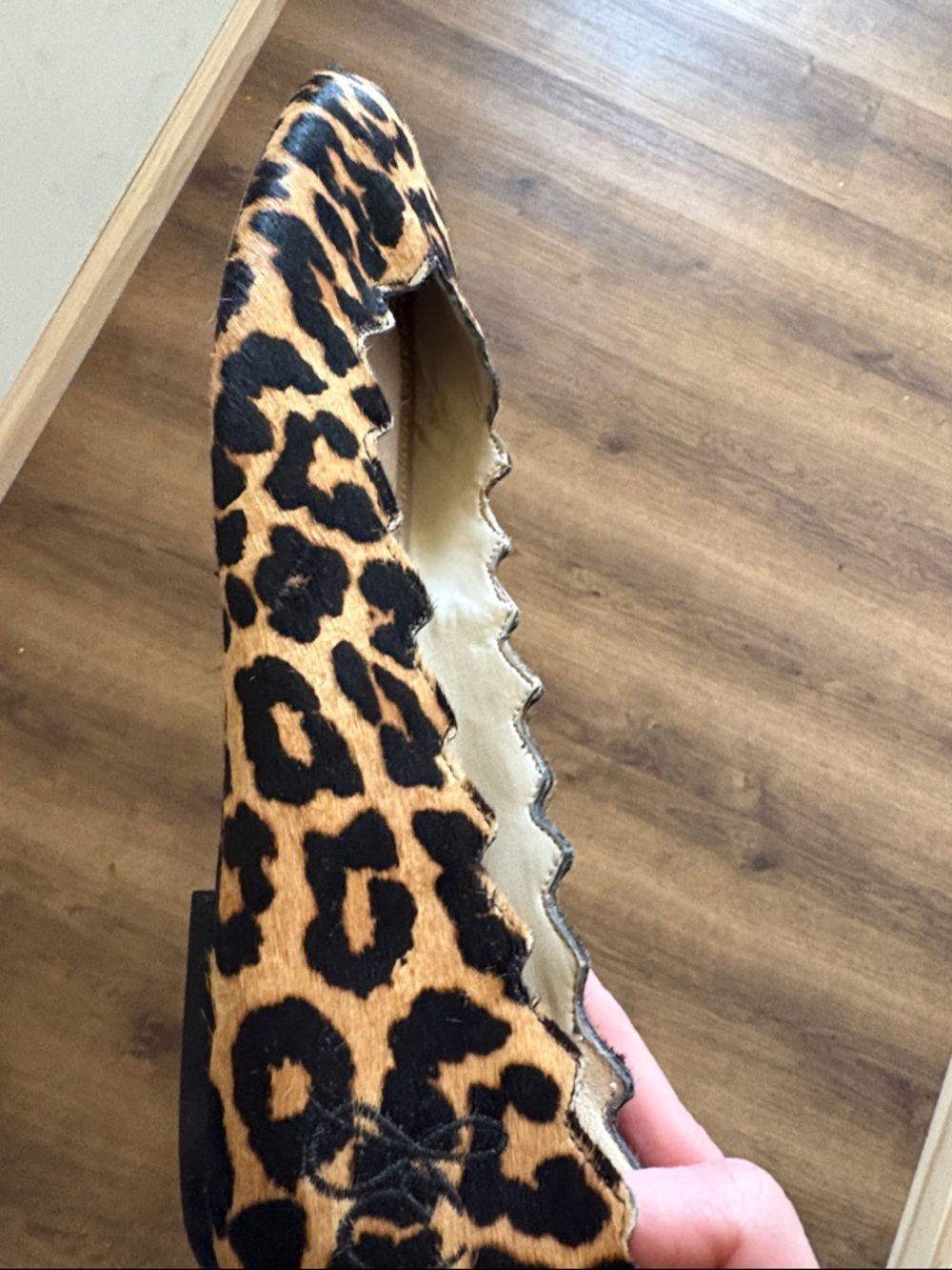 Sam Edelman Leopard Print Ballet Flats - Tan and Black - Picture 2 of 5